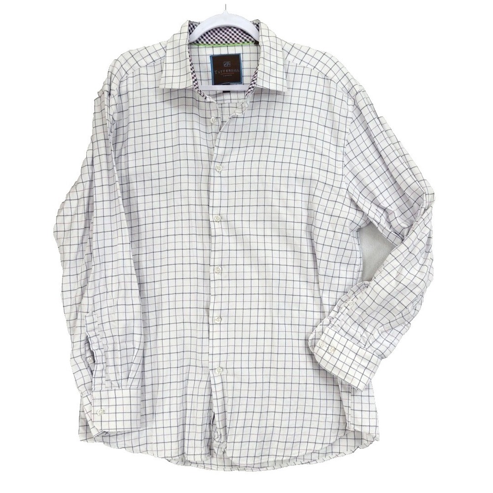 TATTERSALL London Mens Button Up Shirt Plaid 17 -17½ 34/35